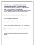 NUR 195 Exam 2 &lpar;2025&sol;2026&rpar; ACTUAL EXAM COMPREHENSIVE QUESTIONS AND VERIFIED ACCURATE SOLUTION &lpar;DETAILED & ELABORATED&rpar; &vert;GET IT 100&percnt; ACCURATE&excl;&excl; 2025 TEST&excl;&excl;