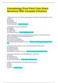 Cosmetology Pivot Point Color Exam Questions With Complete Solutions