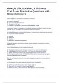 Georgia Life&comma; Accident&comma; & Sickness Xcel Exam Simulation Questions with Correct Answers