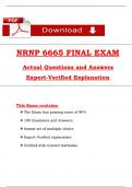 NRNP 6665 &ndash; Final Exam&colon; Psychiatric-Mental Health Nurse Practitioner Across the Lifespan I &vert; Walden University &lpar;2025&rpar; &vert; Actual Questions and Verified Answers