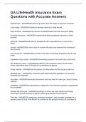 GA Life&sol;Health Insurance Exam Questions with Accurate Answers