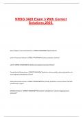 NRSG 3420 Exam 3 With Correct Solutions