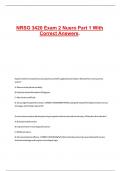 NRSG 3420 Exam 2 Nuero Part 1 With Correct Answers