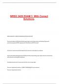 NRSG 3420 EXAM 3 With Correct Solutions