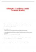 NRSG 3420 Exam 1 With Correct Answers A&plus;