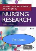 Reading&comma; Understanding & Applying Nursing Research &mdash; 8th Edition &mdash; James A&period; Fain &mdash; Complete Test Bank