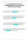 ATI COMPREHENSIVE PRACTICE B&comma; COMPREHENSIVE ATI 2025 ACTUAL EXAM QUESTIONS WITH ANSWERS