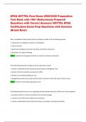  EFDA HOTTEL Final Exam 2025&sol;2026 Preparation Test Bank with 100&plus; Meticulously Prepared Questions with Correct Answers&sol; HOTTEL EFDA Certification Exam Prep Questions with Answers &lpar;Brand New&excl;&rpar;
