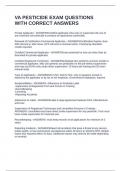 VA PESTICIDE EXAM QUESTIONS WITH CORRECT ANSWERS