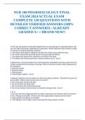 NUR 100 PHARMACOLOGY FINAL EXAM 2024 ACTUAL EXAM COMPLETE 120 QUESTIONS WITH DETAILED VERIFIED ANSWERS &lpar;100&percnt; CORRECT ANSWERS&rpar; &sol; ALREADY GRADED A&plus; &sol;&sol; BRAND NEW&excl;&excl;