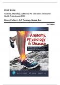 TEST BANK Anatomy&comma; Physiology&comma; & Disease&colon; An Interactive Journey for Health Professionals &lpar;2020&rpar; Bruce Colbert&comma; Jeff Ankney&comma; Karen Lee