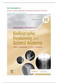Full Test Bank For Bontrager's Textbook Of Radiographic Positioning And Related Anatomy 10th Edition By John Lampignano&rpar;&comma; Leslie E&period; Kendrick 