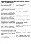 Hondros Nursing Nur 150&colon; Exam 2 Test Questions with 100&percnt; Correct Answers Graded A&plus;