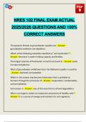 NRES 102 FINAL EXAM ACTUAL 2025&sol;2026 QUESTIONS AND 100&percnt; CORRECT ANSWERS