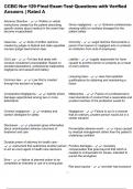 CCBC Nur 129 Final Exam Test Questions with Verified Answers &vert; Rated A