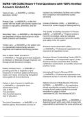 NURS 129 CCBC Exam 1 Test Questions with 100&percnt; Verified Answers Graded A&plus;