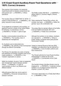 U&period;S Coast Guard Auxiliary Exam Test Questions with 100&percnt; Correct Answers