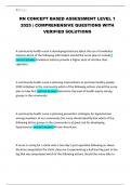 RN CONCEPT BASED ASSESSMENT LEVEL 1 2025 &vert; COMPREHENSIVE QUESTIONS WITH VERIFIED SOLUTIONS