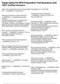 Kappa Alpha Psi MTA Preparation Test Questions with 100&percnt; Verified Answers