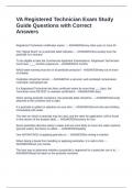 Registered Technician Exam Prep Package deal Questions with Accurate Answers