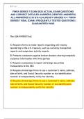 FINRA SERIES 7 EXAM 2025 ACTUAL EXAM QUESTIONS  AND CORRECT DETAILED ANSWERS &lpar;VERIFIED ANSWERS&rpar;  ALL ANSWERED &lbrace;135 Q & A&rcub; ALREADY GRADED A&plus; &sol; FINRA  SERIES 7 REAL EXAM &vert; FREQUENTLY TESTED QUESTIONS &vert;  GUARANTEED PASS 