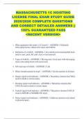 MASSACHUSETTS 1C HOISTING  LICENSE FINAL EXAM STUDY GUIDE  2025&sol;2026 COMPLETE QUESTIONS  AND CORRECT DETAILED ANSWERS &vert;&vert;  100&percnt; GUARANTEED PASS   <RECENT VERSION> 