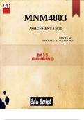 MNM4803 Assignment 3 &lpar;COMPLETE ANSWERS&rpar; 2025 - Due 22 August 2025
