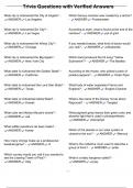 Trivia Questions with Verified Answers