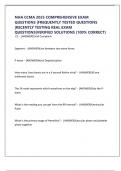 NHA CCMA 2025 COMPREHENSIVE EXAM QUESTIONS &vert;FREQUENTLY TESTED QUESTIONS &vert;RECENTLY TESTING REAL EXAM QUESTIONS&vert;VERIFIED SOLUTIONS &lpar;100&percnt; CORRECT&rpar;