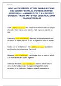 NAVY NAPT EXAM 2025 ACTUAL EXAM QUESTIONS  AND CORRECT DETAILED ANSWERS &lpar;VERIFIED  ANSWERS&rpar; ALL ANSWERED &lbrace;150 Q & A&rcub; ALREADY  GRADED A&plus; &sol; NAVY NAPT STUDY GUIDE REAL EXAM  &vert; GUARANTEED PASS 
