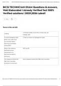 BICSI TECHNICIAN EXAM Questions & Answers&comma; Well Elaborated &vert; Already Verified Test &vert;100&percnt; Verified solutions &vert; 20252026 Latest&excl;