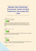 Nightingale College Pathophysiology - Final study guide &sol; Questions & Expertly Verified Answers&comma; Newest update 2025 &sol; 2026&period;      