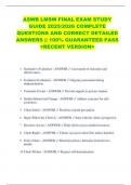 ASWB LMSW FINAL EXAM STUDY  GUIDE 2025&sol;2026 COMPLETE  QUESTIONS AND CORRECT DETAILED  ANSWERS &vert;&vert; 100&percnt; GUARANTEED PASS  <RECENT VERSION> 