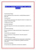 &lpar;NEWEST&rpar; WGU C721 CHANGE MANAGEMENT EXAM QUESTIONS AND ACCURATE ANSWERS