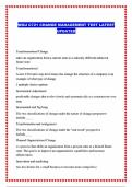 WGU C721 CHANGE MANAGEMENT TEST LATEST UPDATED
