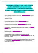 Electrolysis IBEC and Laser STATE BOARD practice 2025-2026 most recent version Comprehensive 275 questions and verified answers accurate solutions Already graded A&plus; Get it 100&percnt; correct