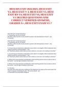 HESI RN EXIT 2022&sol;2023&comma; HESI EXIT V2&comma; HESI EXIT V 3&comma; HESI EXIT V5&comma; HESI EXIT RN V4&comma; HESI EXIT V6&comma; HESI EXIT V1 2022&sol;2023 QUESTIONS AND CORRECT VERIFIED ANSWERS&comma; GRADED A&plus;&comma; HESI EXIT EXAM V1-7