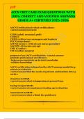 ACCN CRIT CARE EXAM QUESTIONS WITH 100&percnt; CORRECT AND VERIFIED ANSWERS GRADE A&plus; CERTIFIED 2025-2026