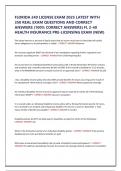 FLORIDA 240 LICENSE EXAM 2025 LATEST WITH 350 REAL EXAM QUESTIONS AND CORRECT ANSWERS &lpar;100&percnt; CORRECT ANSWERS&rpar; FL 2-40 HEALTH INSURANCE PRE-LICENSING EXAM &lpar;NEW&rpar;
