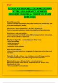 ACCN CCRN NEONATAL EXAM QUESTIONS WITH 100&percnt; CORRECT VERIFIED ANSWERS GRADED A&plus; CERTIFIED EXAM 2025-2026