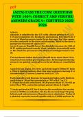 &lpar;ACCN&rpar; PASS THE CCRN&excl; QUESTIONS WITH 100&percnt; CORRECT AND VERIFIED ANSWERS GRADE A&plus; CERTIFIED 2025-2026
