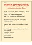 Microbiology Lab Final Exam Version 1 Actual Exam  Newest Complete All Questions And Correct Detailed  Answers &lpar;Verified Answers&rpar; &vert;Already Graded  A&plus;&vert;Verified Exam&excl;&excl;&excl;&vert;Latest Exam Version&excl;&excl;&excl;