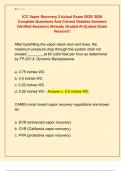ICC Vapor Recovery 2 Actual Exam 2025&sol; 2026  Complete Questions And Correct Detailed Answers  &lpar;Verified Answers&rpar; &vert;Already Graded A&plus;&vert;&vert;Latest Exam  Version&excl;&excl;&excl; 