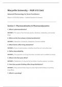 Maryville University &ndash; NUR 615 Unit Advanced Pharmacology for Nurse Practitioners &lpar;Based on 2025&sol;2026 Syllabus &ndash; Updated Questions & Answers&rpar; Section 1&colon; Pharmacokinetics & Pharmacodynamics 1&period; What is pharmacokinetics&quest;