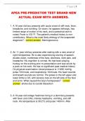 APEA PRE-PREDICTOR TEST BRAND NEW  ACTUAL EXAM WITH ANSWERS&period;