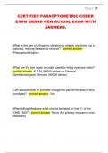 CERTIFIED PARAOPTOMETRIC CODER  EXAM BRAND NEW ACTUAL EXAM WITH  ANSWERS&period;