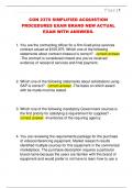 CON 2370 SIMPLIFIED ACQUISTION  PROCEDURES EXAM BRAND NEW ACTUAL  EXAM WITH ANSWERS&period;
