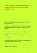 NCCHC-CCHP HEATH PROMOTION&comma; SAFETY AND DISEASE PREVENTION CCHP STUDY GUIDE QUIZZES & ANS&excl;&excl;