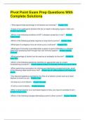 Pivot Point Exam Prep Questions With Complete Solutions