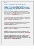 CTS-I EXAM PREP EXAM&vert;&vert; ACCURATE AND  FREQUENTLY TESTED QUESTIONS AND 100&percnt;  CORRECT ANSWERS WITH RATIONALES&vert;&vert; LATEST  AND COMPLETE UPDATE WITH EXPERT VERIFIED  SOLUTIONS&vert;&vert; SURE PASS&excl;&excl;